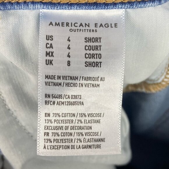 American Eagle Super Hi-Rise Jegging Size 4 Short High Waist Stretch Jeans Denim - Picture 9 of 11